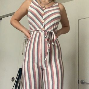 Striped jumpsuit